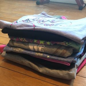 Mixed Lot of 9 Girls shirts sizes 7/8 to 10/12